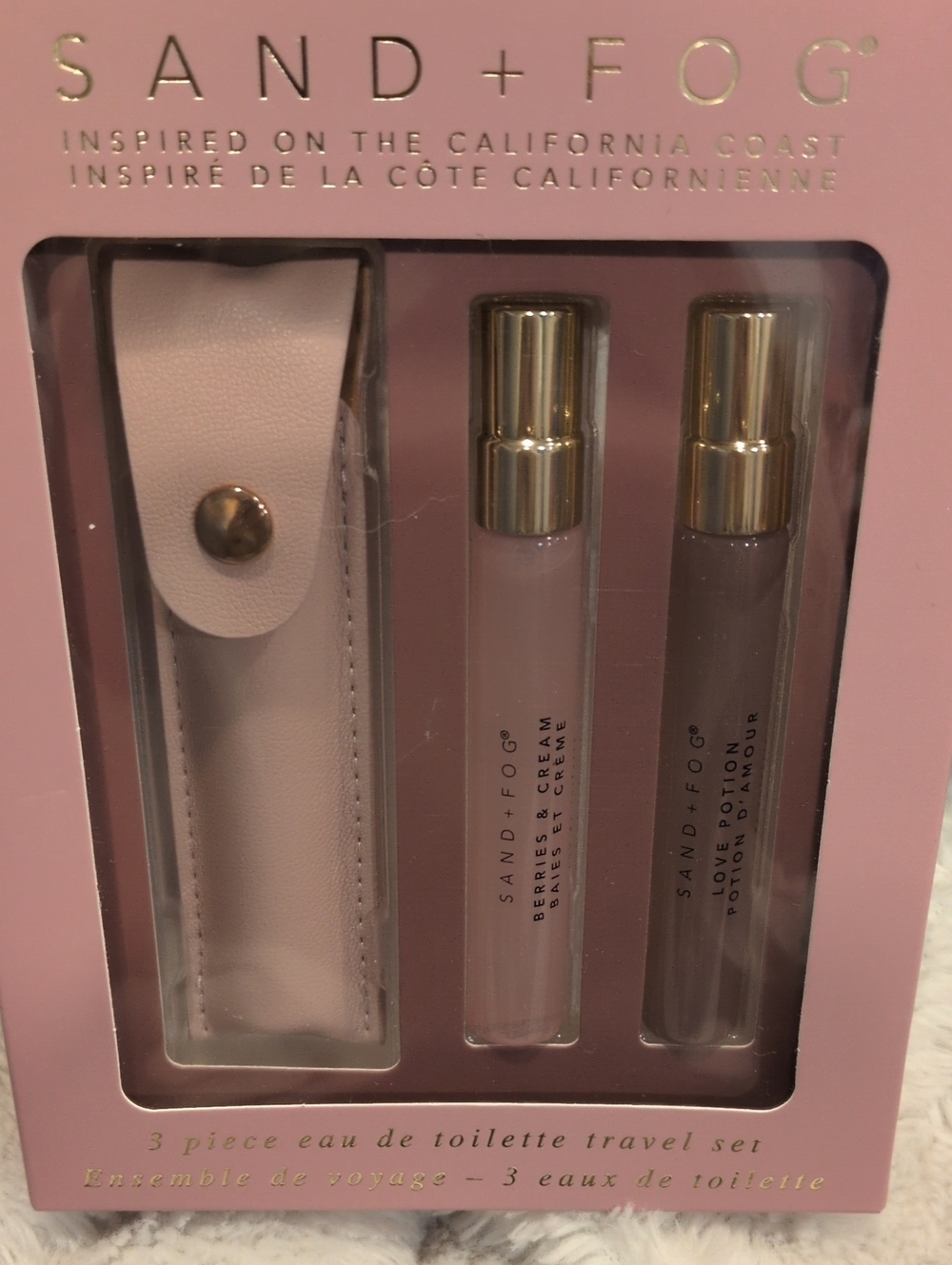 Sand And Fog Pink 3-Piece Women's Travel Set